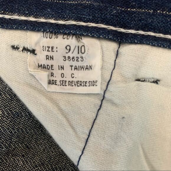 Vintage Pinstripe Jeans Size 9/10 Roberto Orsini Pleated High Waist D Ring Belt - Picture 7 of 13